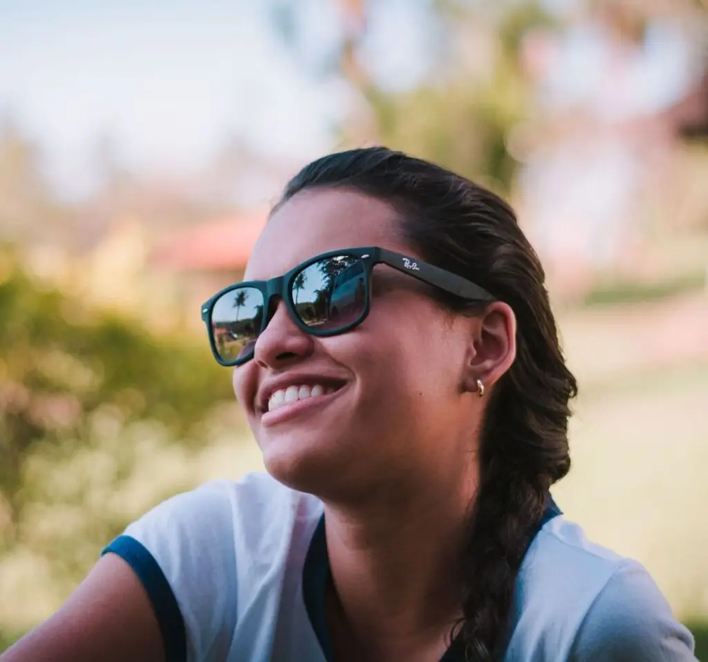 Woman smiling