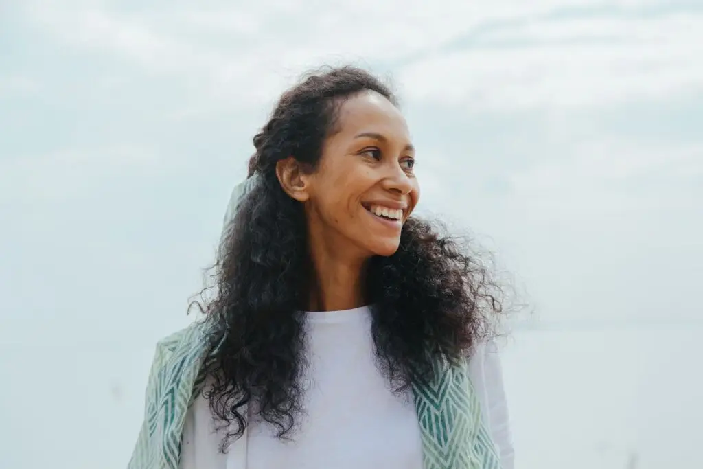 woman smiling
