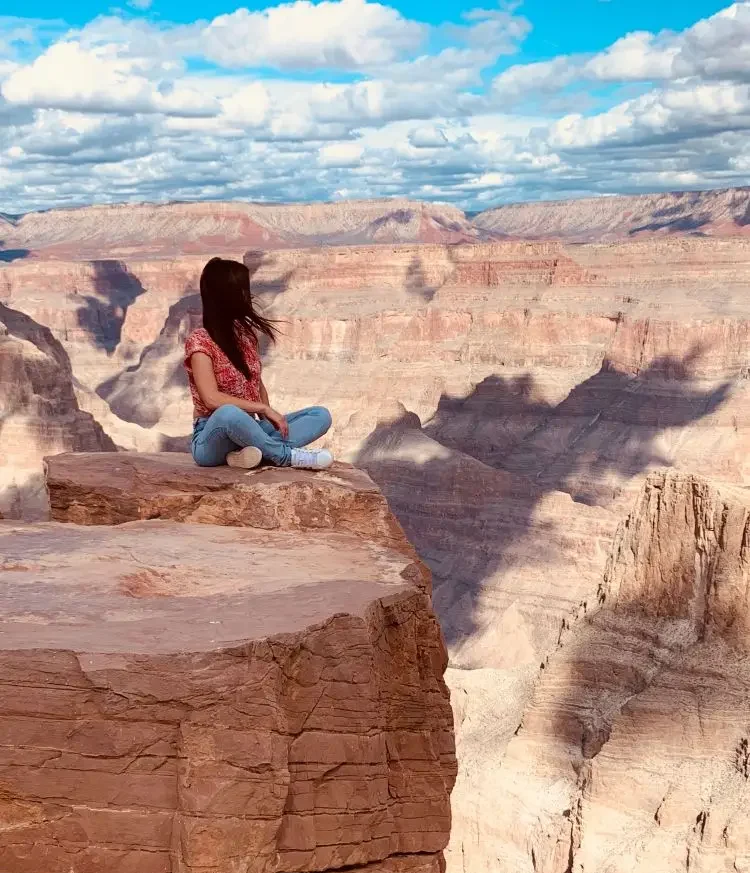 Woman overlooking a canyon