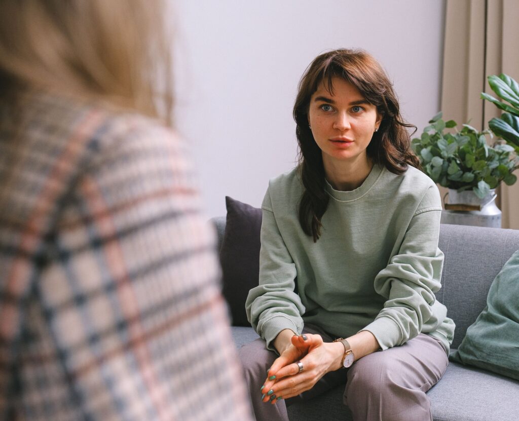 Woman in a therapy session