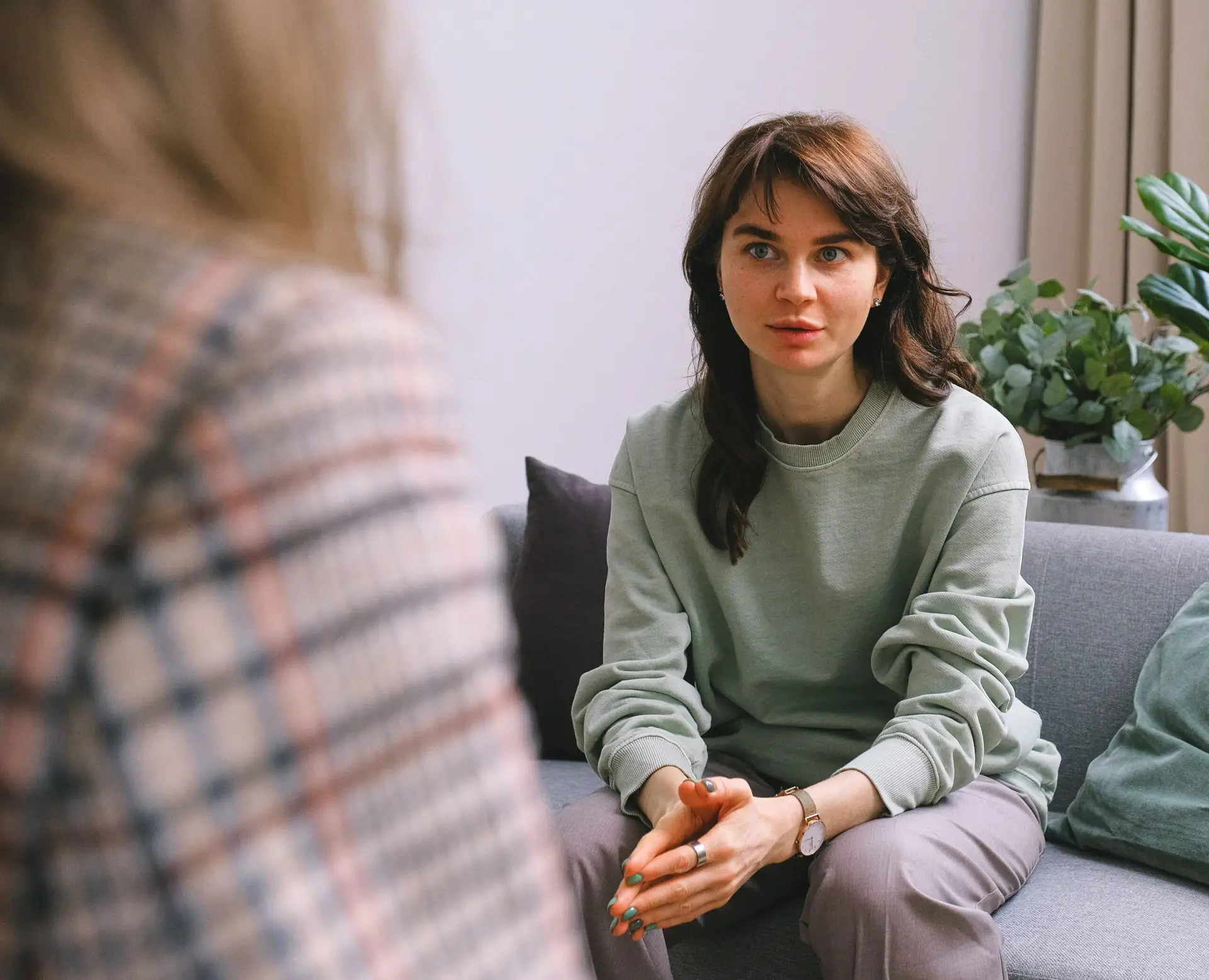 Woman in a therapy session